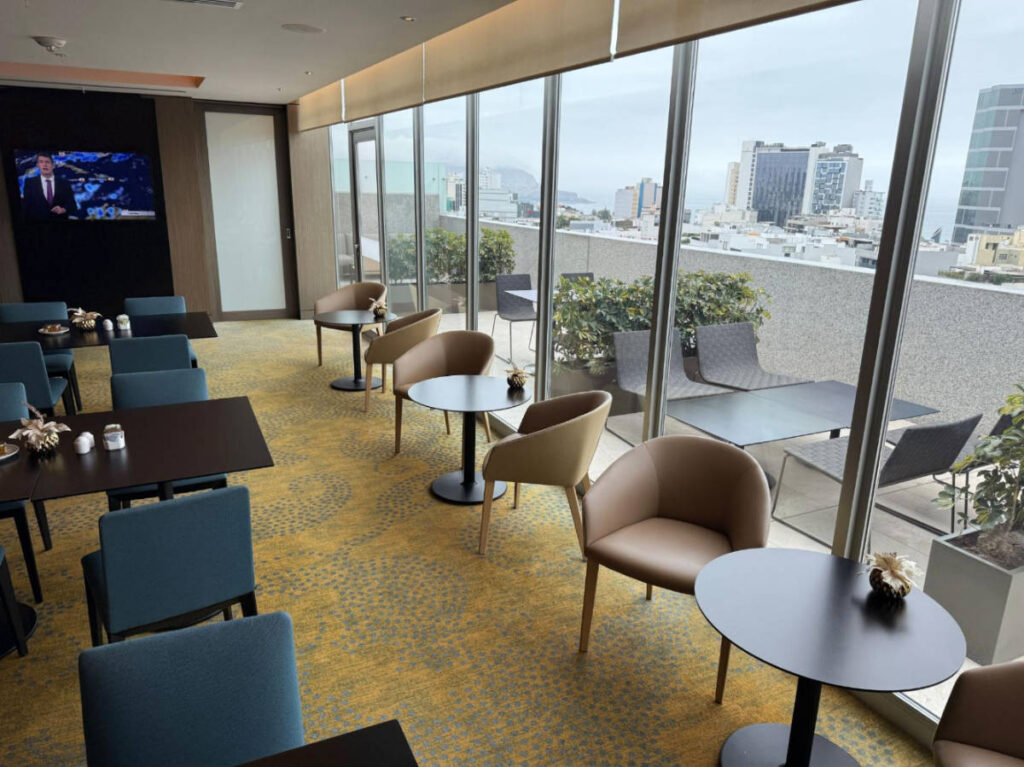 View while sitting at the executive lounge in Hilton Lima Miraflores