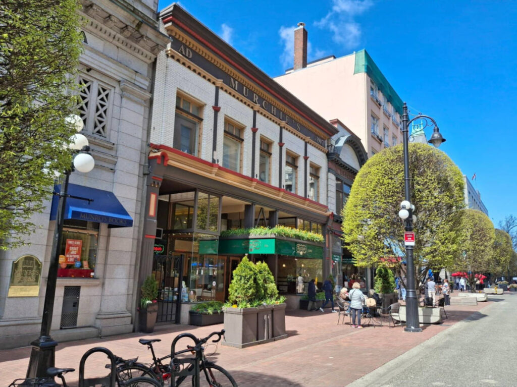 View of the Murchie’s Fine Tea & Coffee from the outside along Government Street