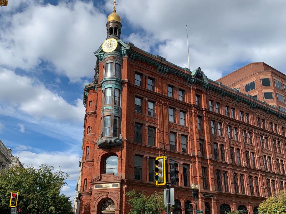 View of a historic 1867 building in Downtown D.C.