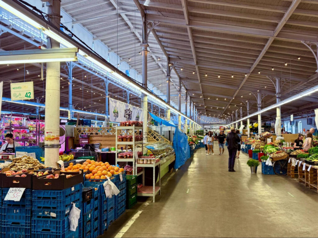 View of the products sold at Holešovická tržnice