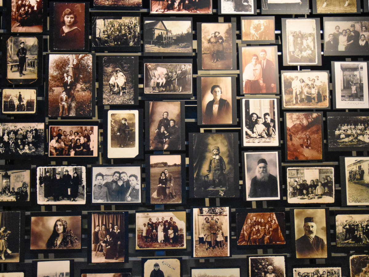 Photos of Holocaust Victims displayed at the United States Holocaust Memorial Museum