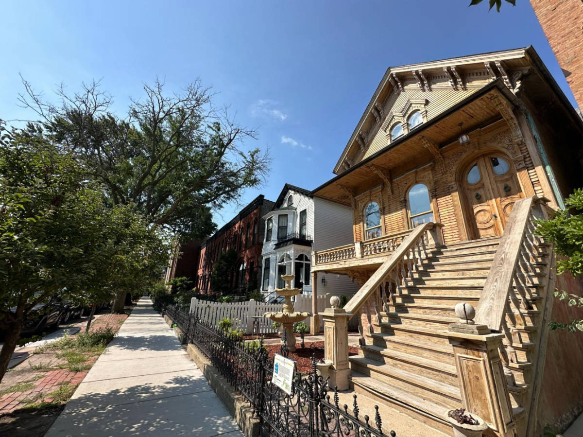 View of the historic homes in Old Town Triangle