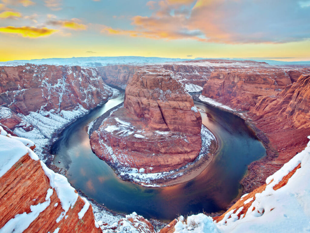 Aerial view of Horseshoe Bend