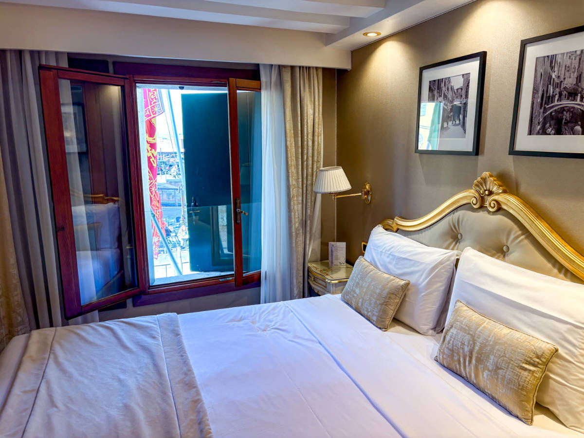 View of the room window in Hotel Olimpia