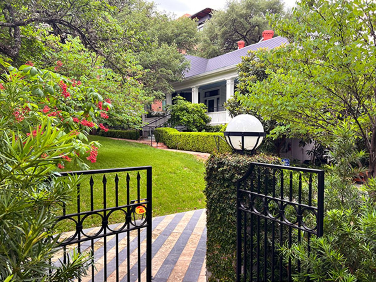 View of the entrance gate to Hotel Saint Cecilia