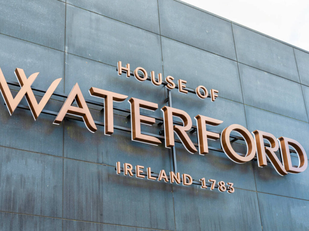 The signage of House of Waterford