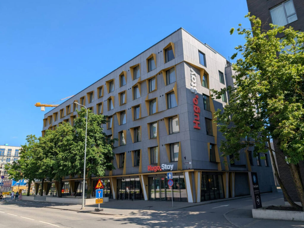 View of the Hugo.Stay from across the road