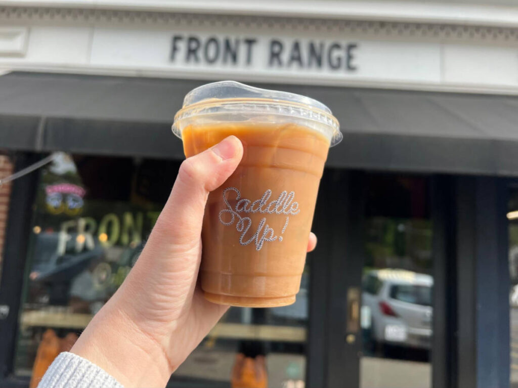 A cup of iced coffee at Front Range