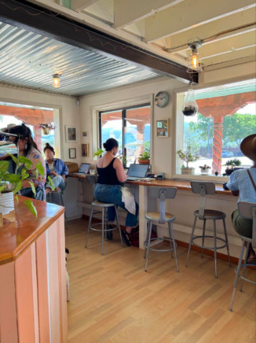 View inside the Coffee Apothecary