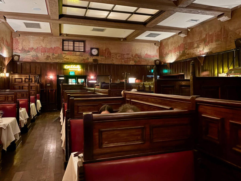 The interior of the Musso & Frank restaurant