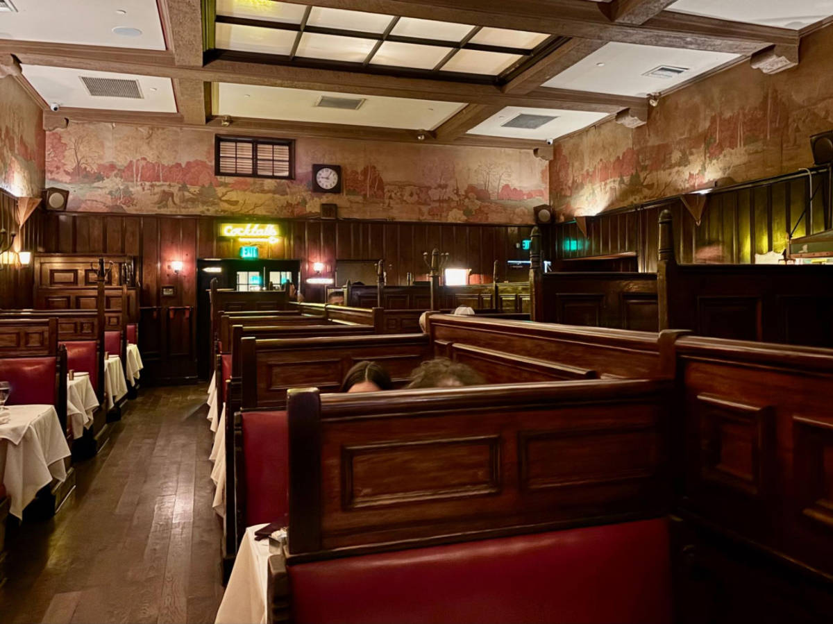 The interior of the Musso & Frank restaurant