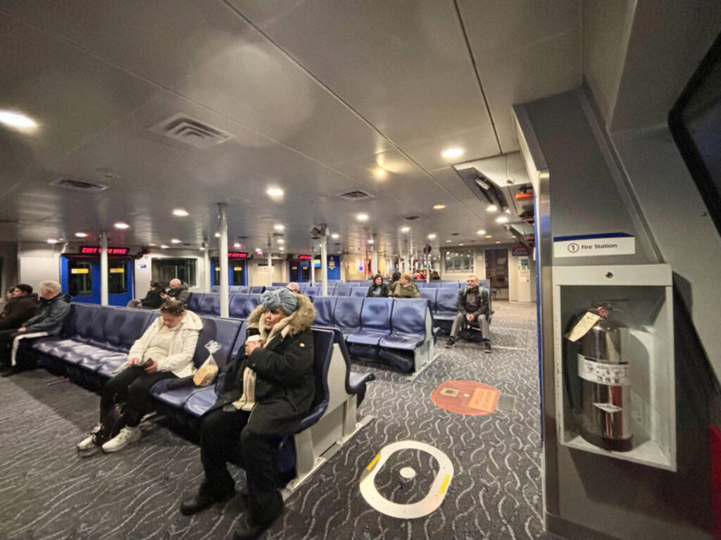 People inside the ferry