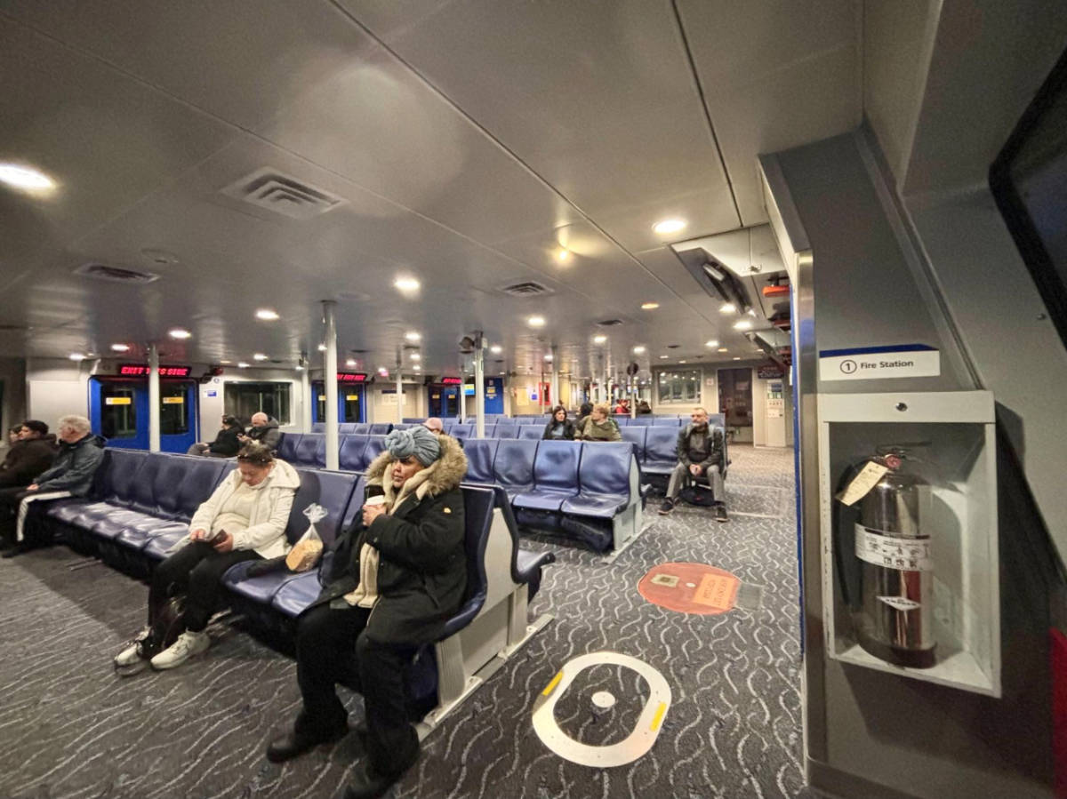 People inside the ferry