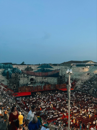 View of the crowd inside the Opera Carmen