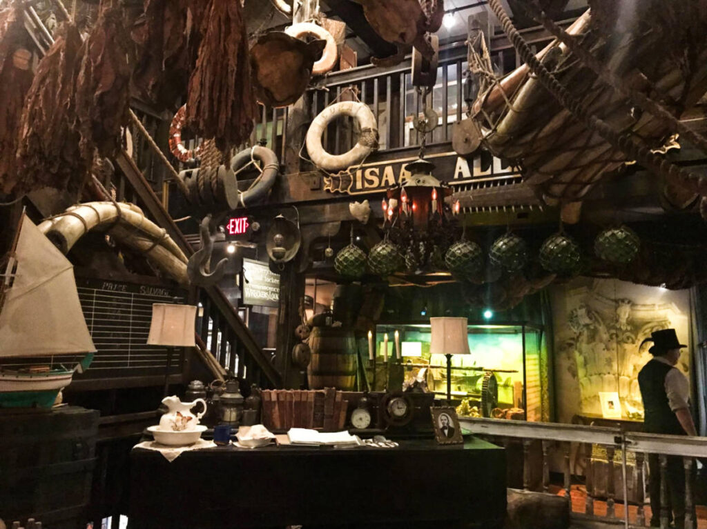 View of the interior and the displays inside the Shipwreck museum