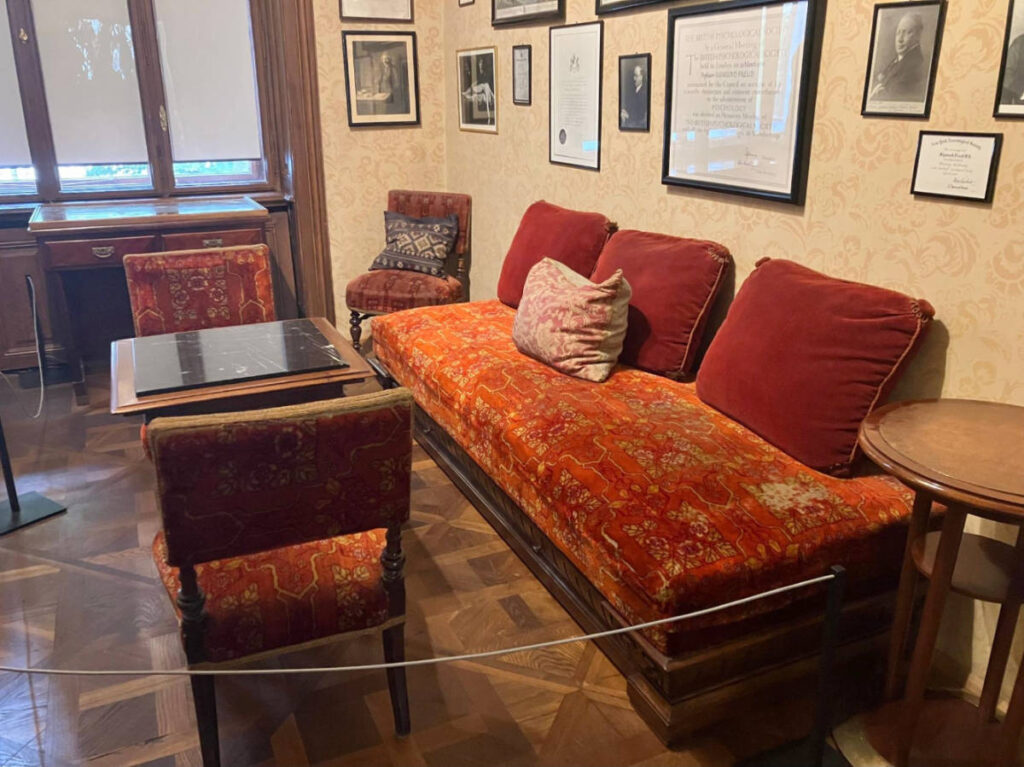 One of the displays inside the Freud Museum