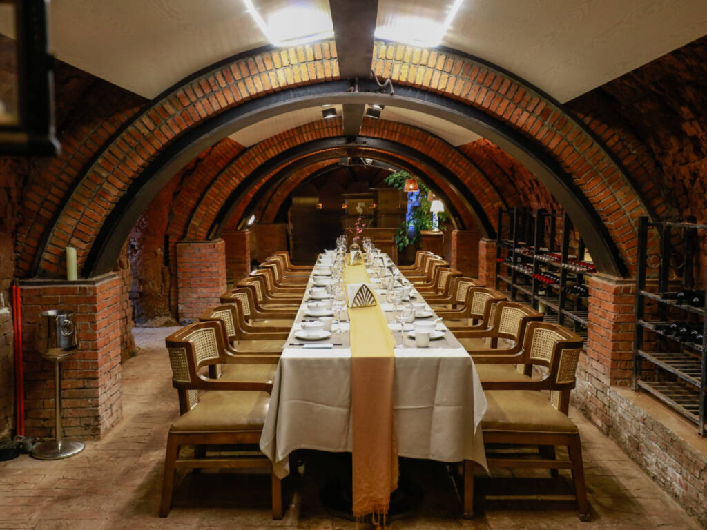View from the inside of a restaurant in Georgia