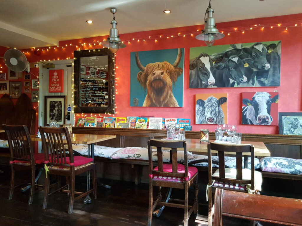 View of the eclectic interior of the Jumble Room in Grasmere