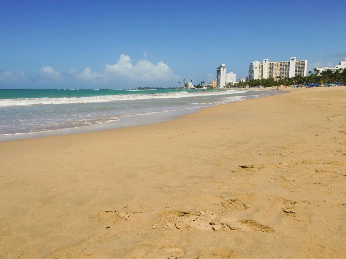 View of the Carolina skyline from Isla Verde Beach