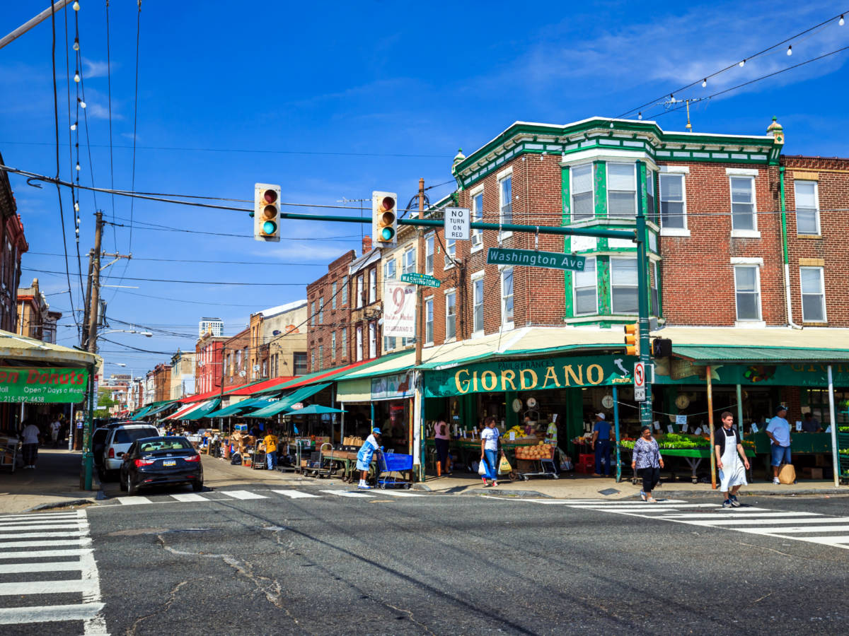 View of the Italian Market from across the street