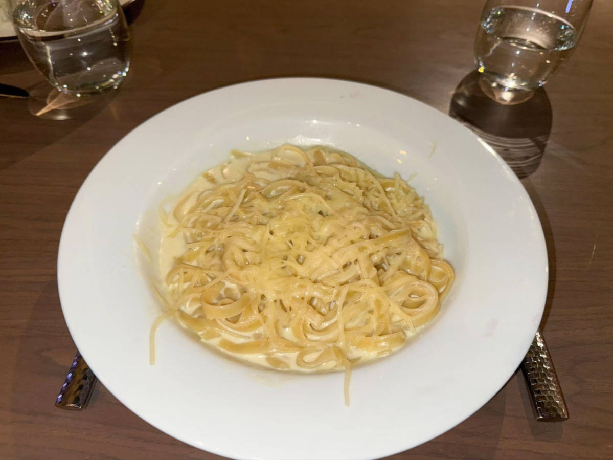 A plate with Italian pasta