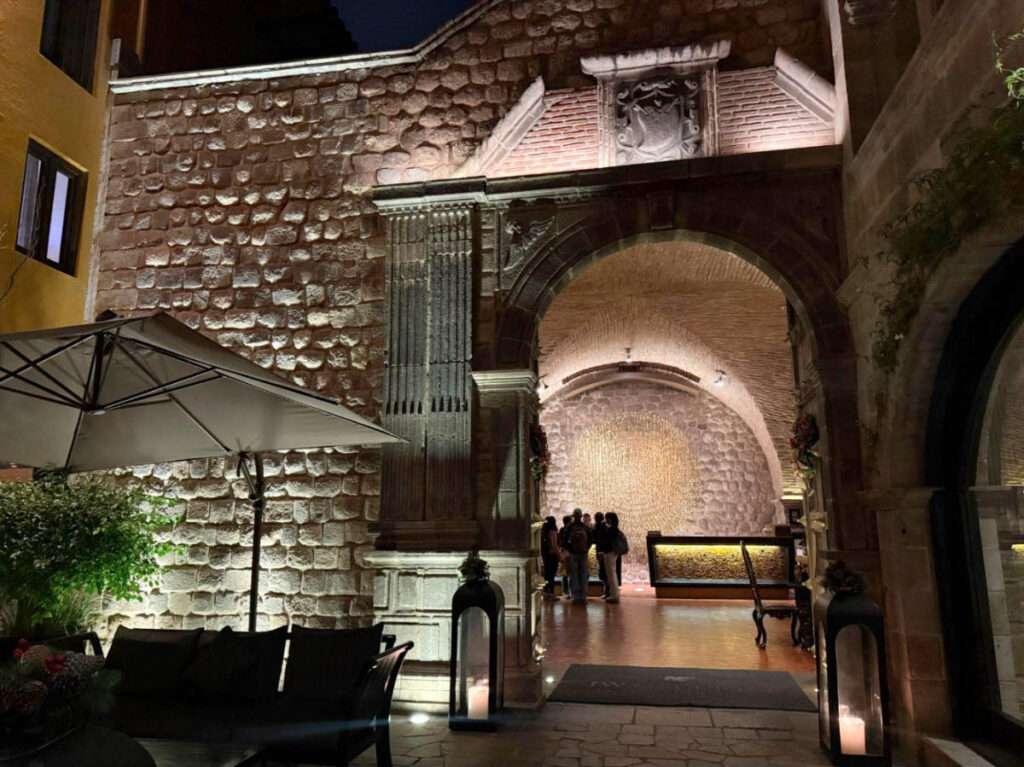 View from the entrance of the JW Marriott El Convento Cusco