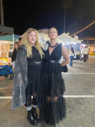 The author, Jess Levy with her friend outside Oceanside Sunset Market
