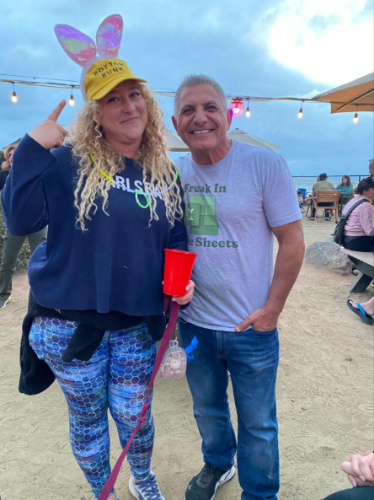 The author Jess Levy and a Friend at The Camp Store