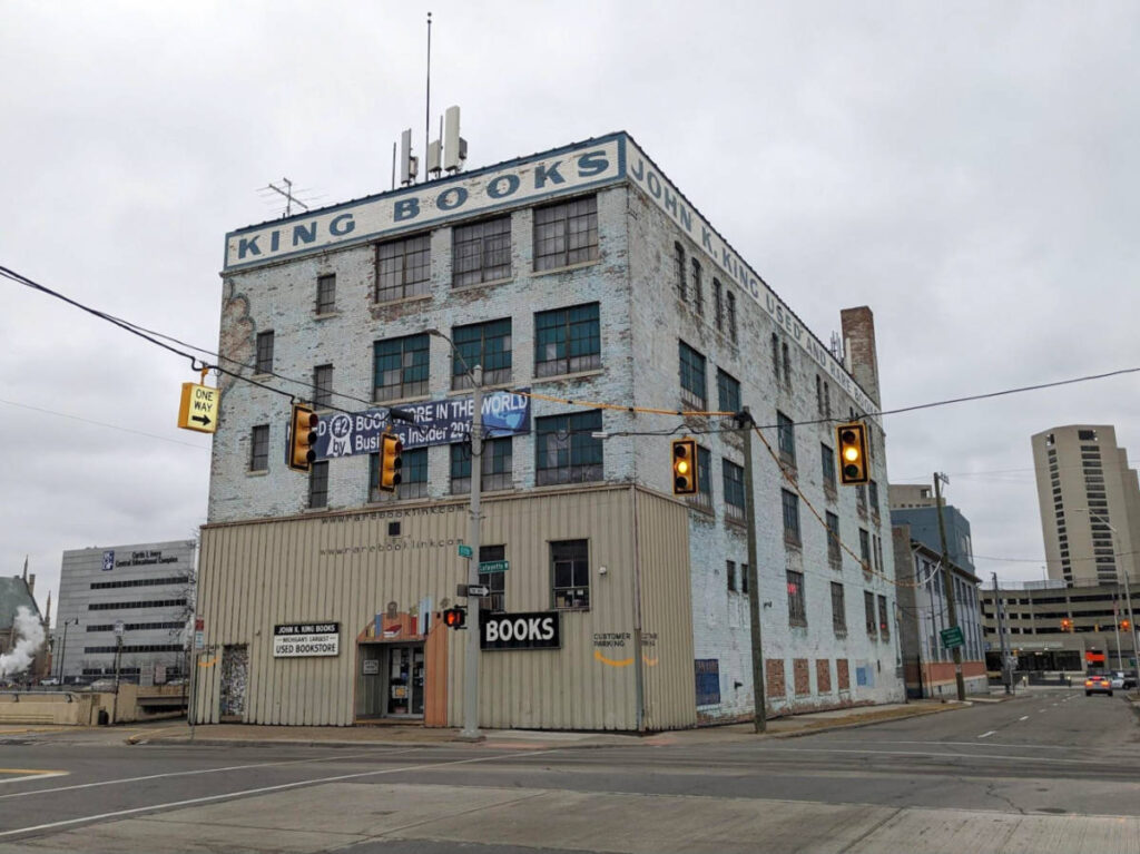 The old building of the John K. King Used & Rare Books