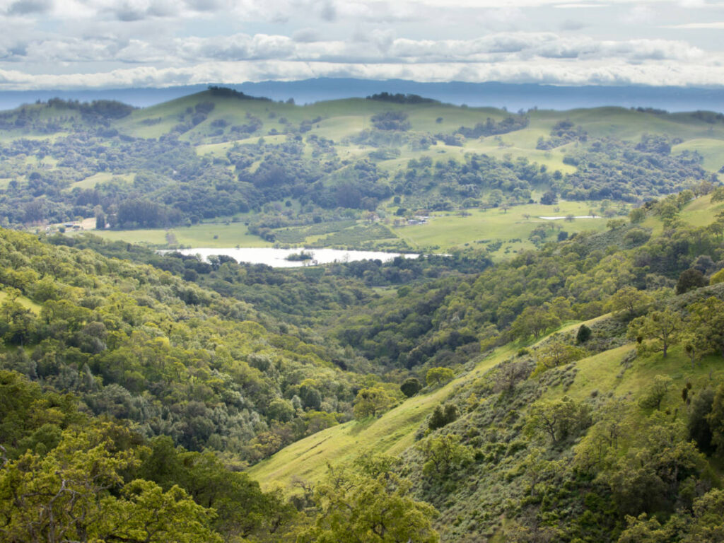 The East Foothills of Santa Clara Valley and Grant Lake at Joseph D. Grant County Park