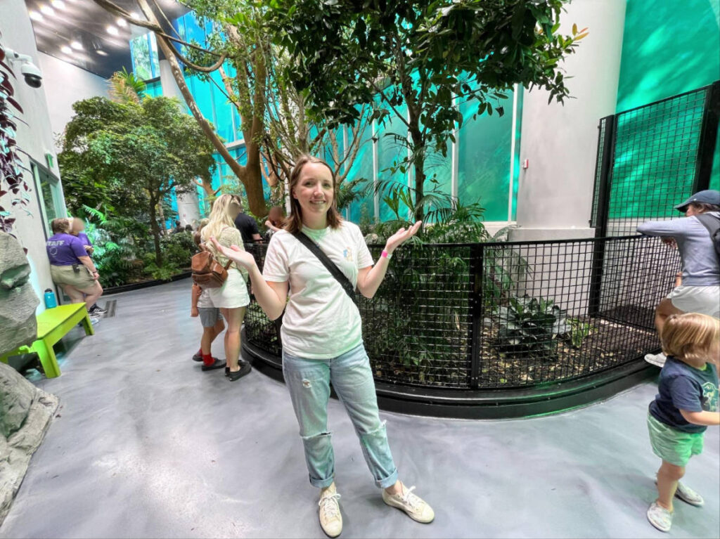 The author Katie Neufeld posing for a photo in Orlando Science Center
