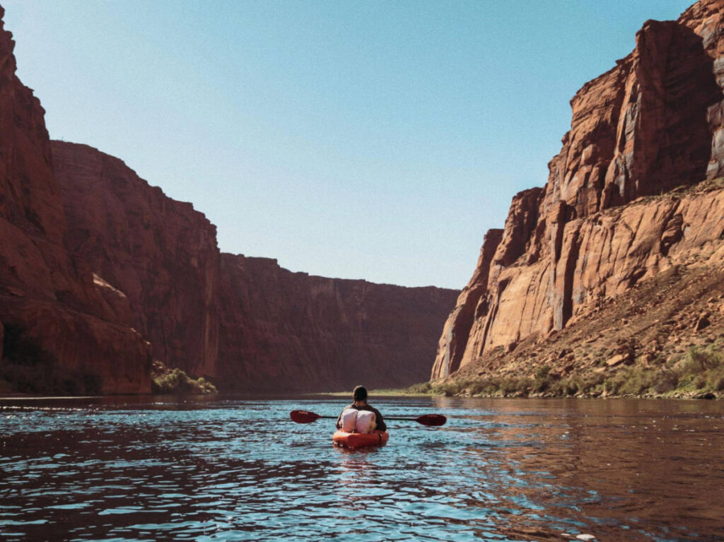 View while kayaking on the Colorado River