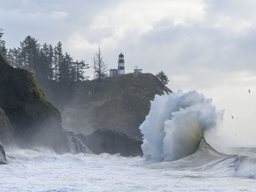 View of a King Tide at Cape Disappointment