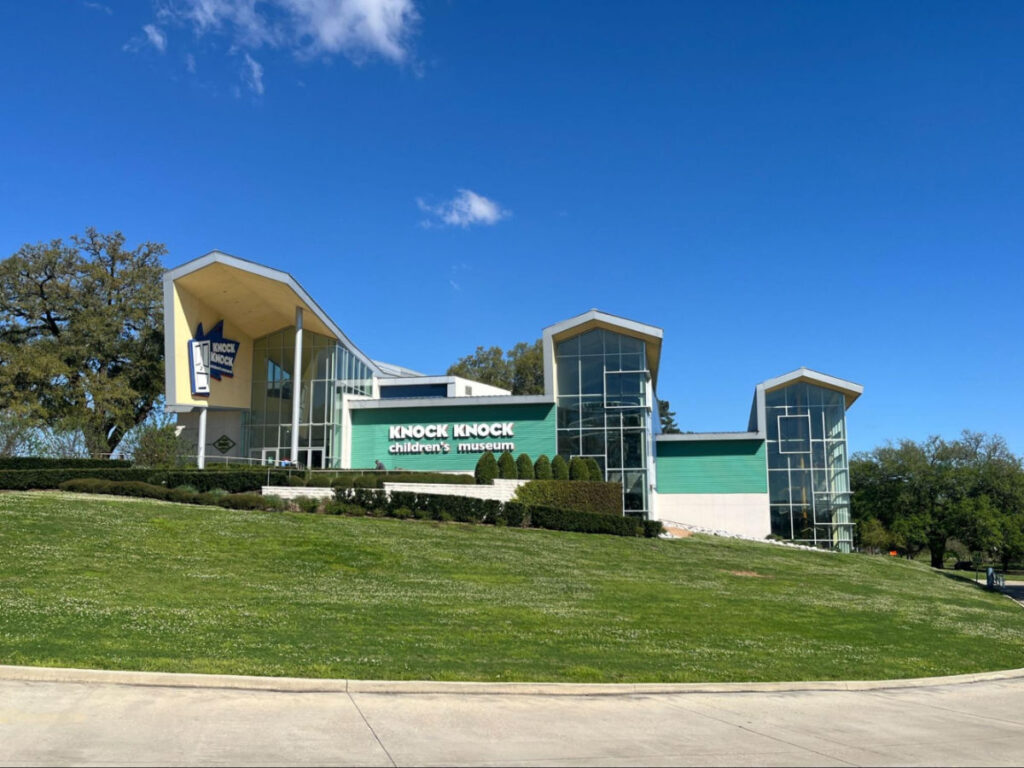 Exterior view of the colorful Knock Knock Children’s Museum