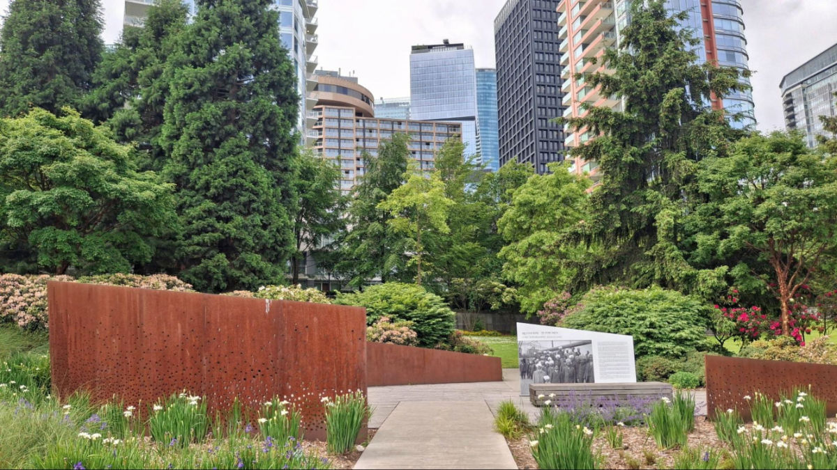 View of Komagata Maru Memorial surrounded by greeneries