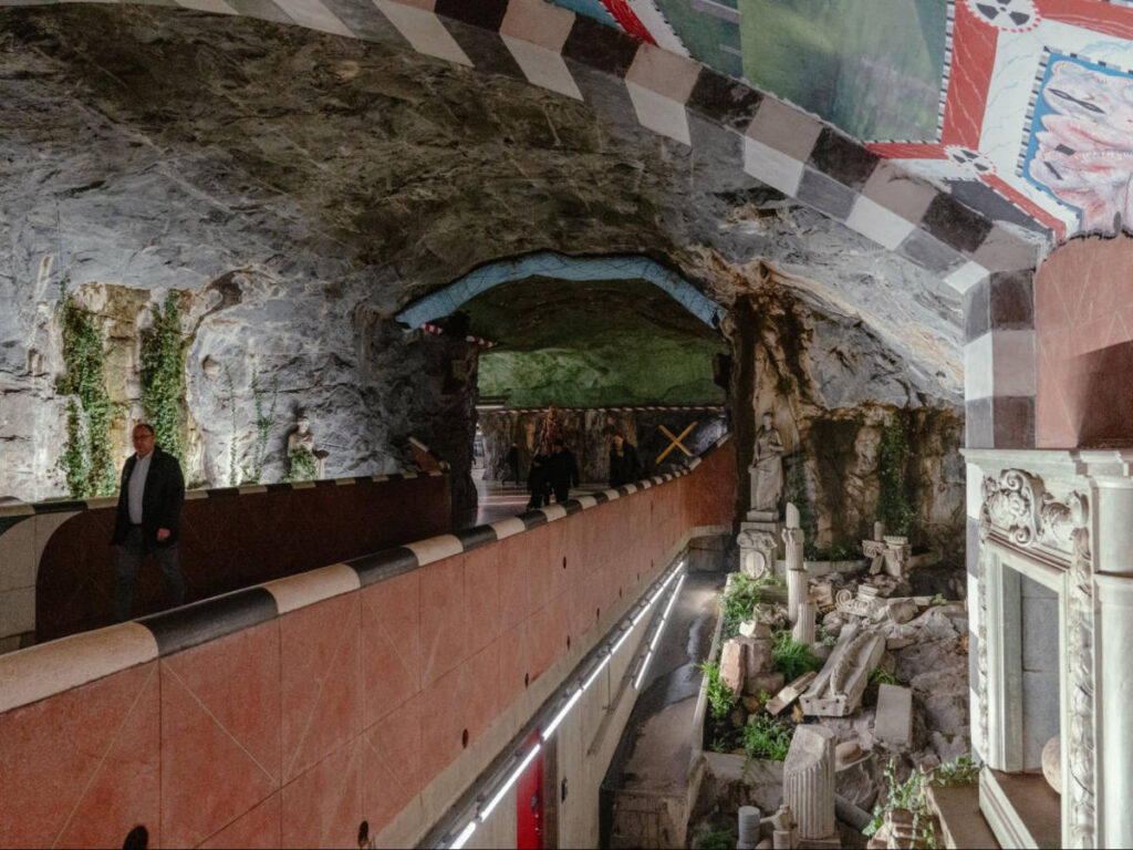 The unique interior of the metro station of Kungsträdgården