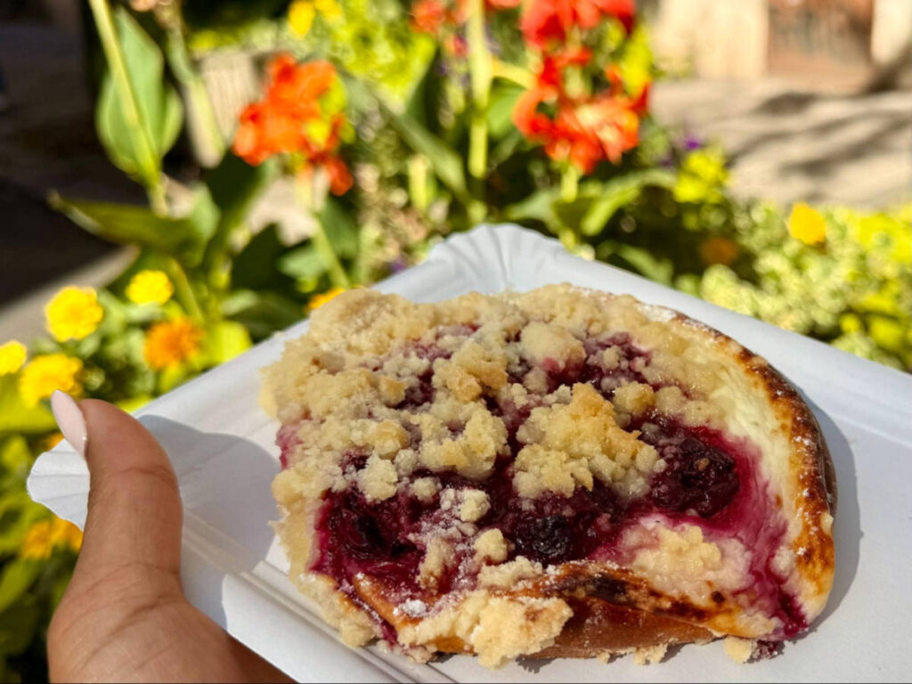 Holding a Sour cherry koláče from Kus Kolace