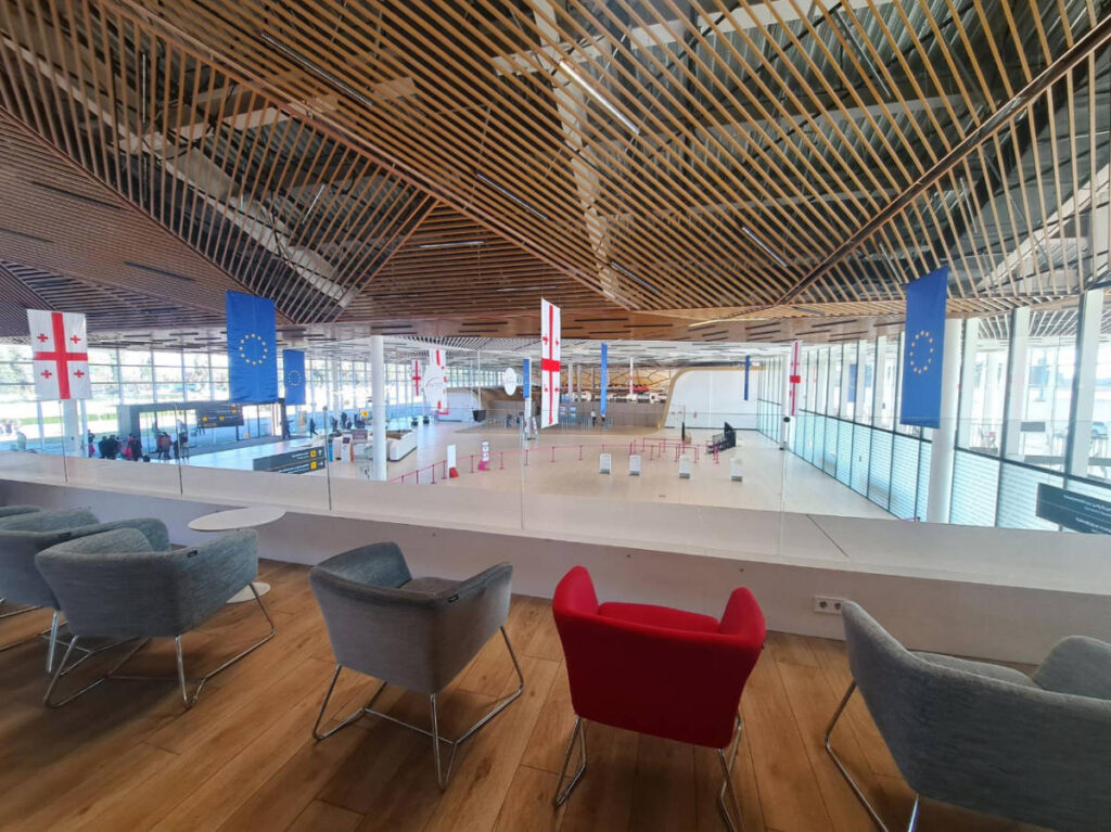 View from the inside of Kutaisi International Airport