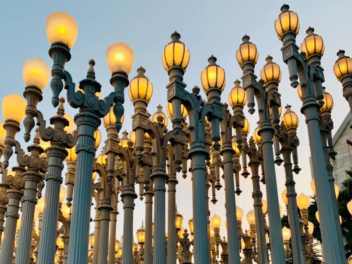 The famous “Urban Lights” in LACMA
