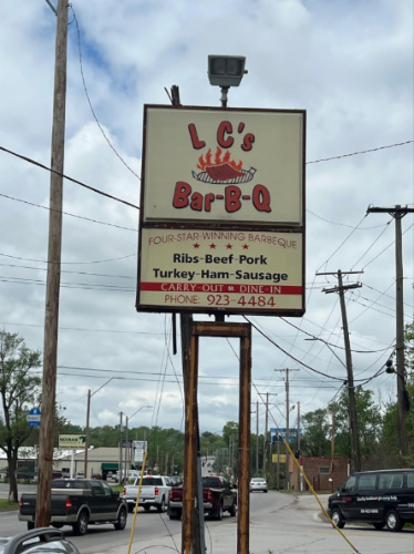 The signage outside the LC’s Bar-B-Q