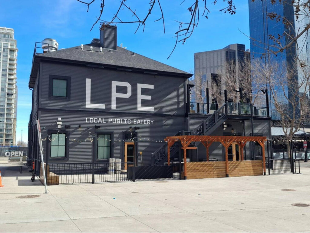The black exterior of the LOCAL Public Eatery