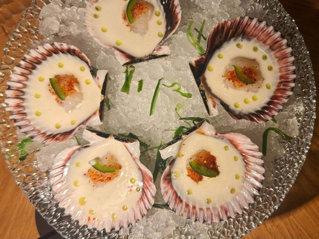 A plate of scallops from La Loba