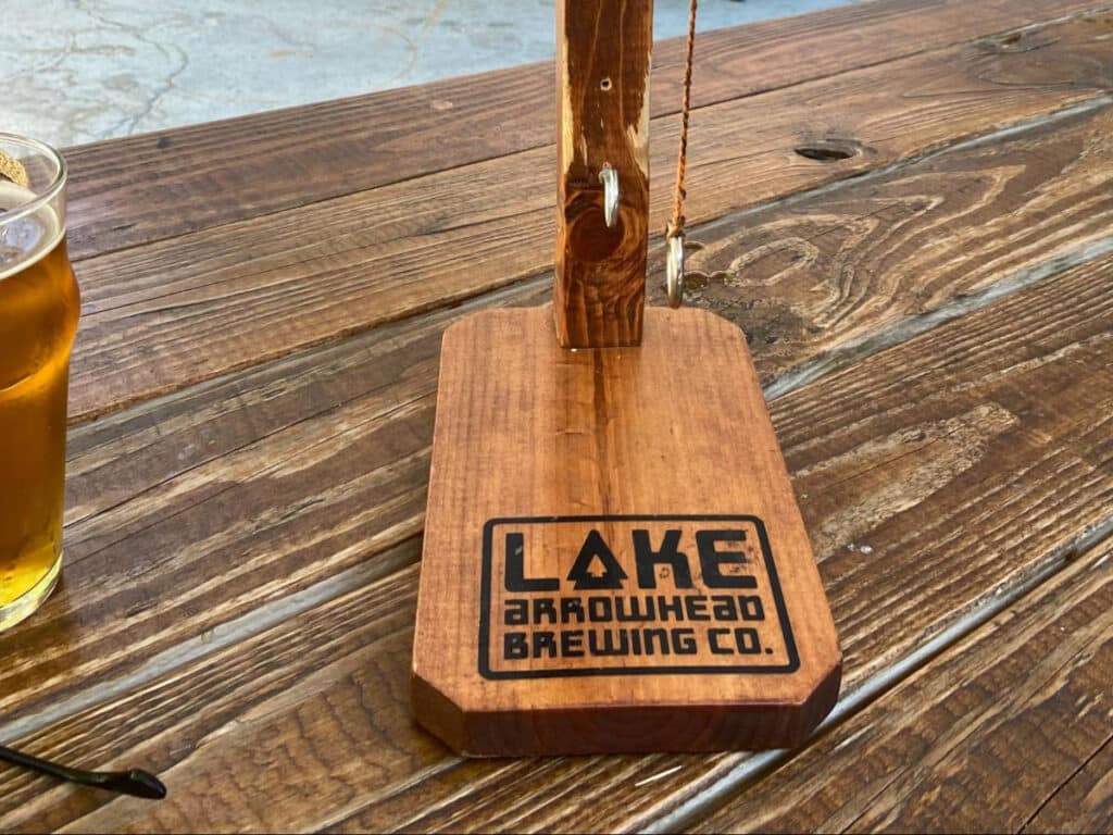 View of the Lake Arrowhead Brewing Company logo
