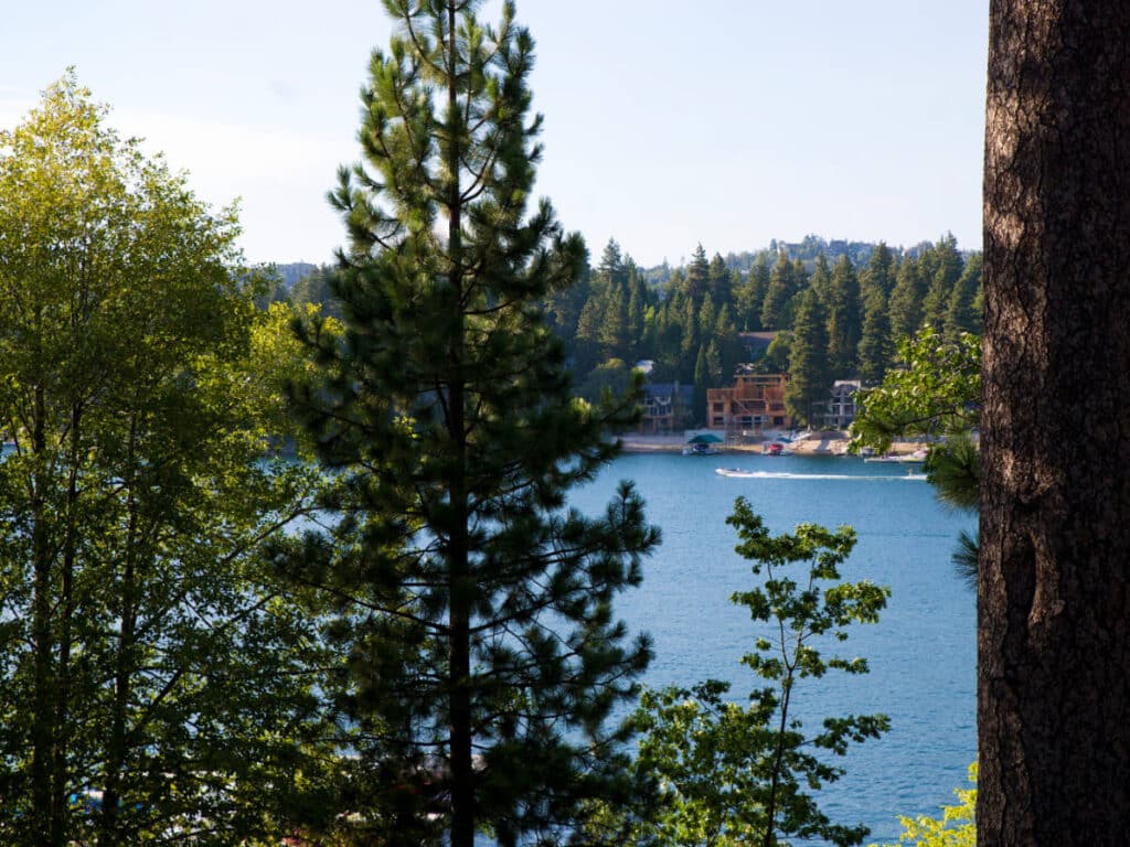 Overlooking view of the Lake Arrowhead