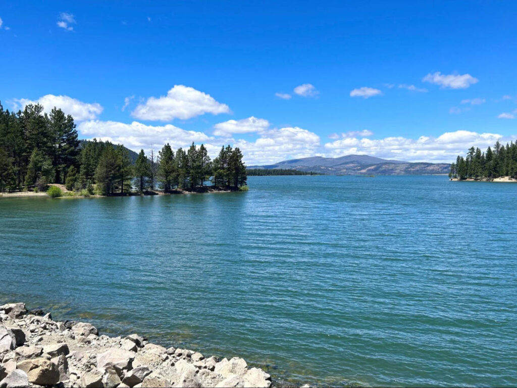 Blue sky over the Lake Davis