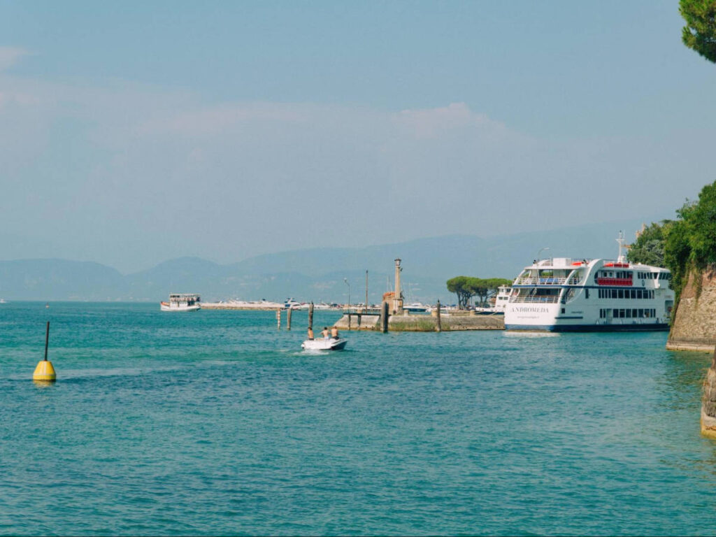 Blue sky over the Lake Garda