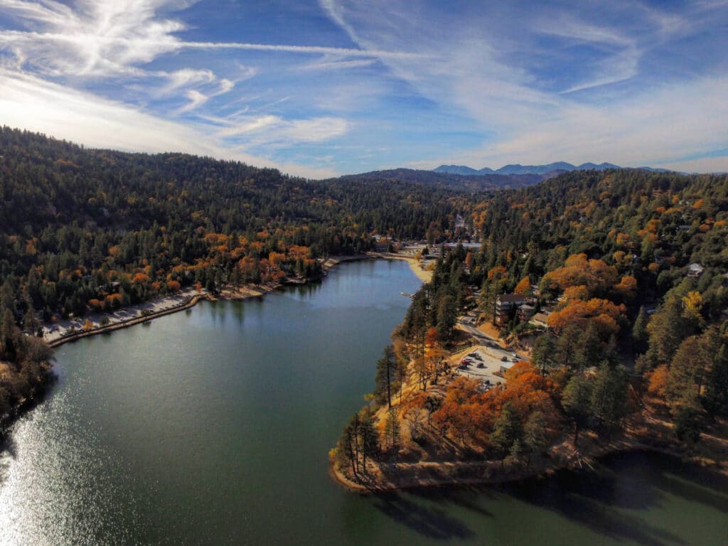 Aerial view of the Lake Gregory Regional Park