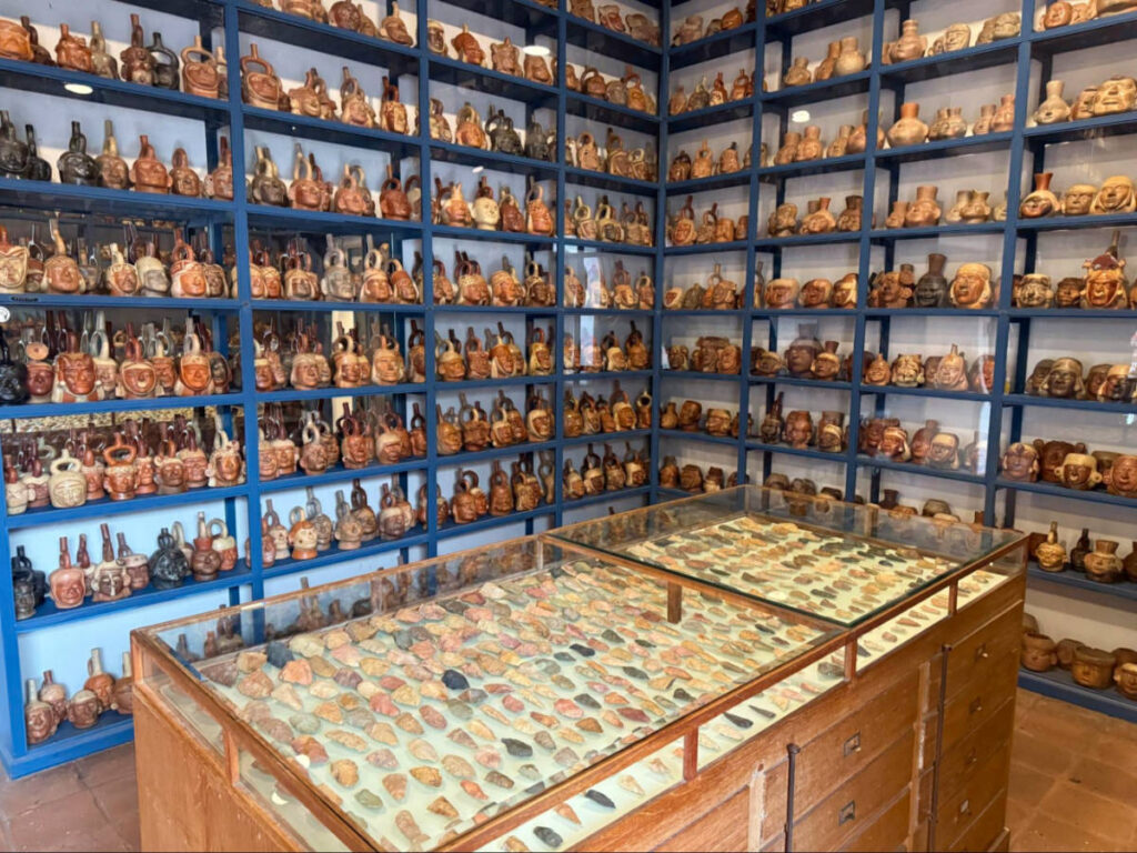 Collection of pre-Colombian artifacts on display at Larco Museum