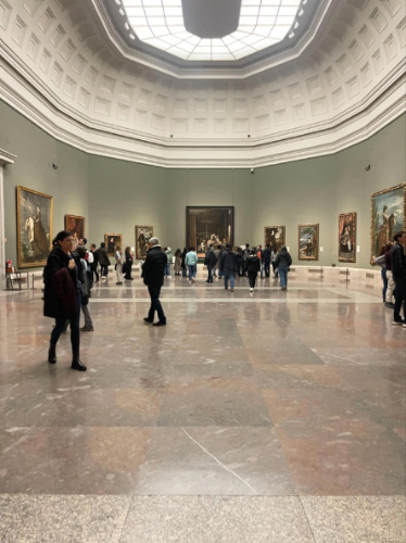 View of Las Meninas inside the Museo del Prado