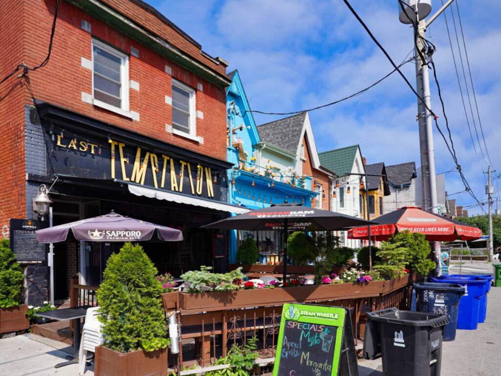 Last Temptation restaurant and bar with outdoor patio in Kensington Market area